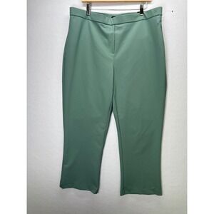Womens Plus Size 1X Green Kick Flare Pants‎ Pull On Stretch Comfort Rachael Zoe